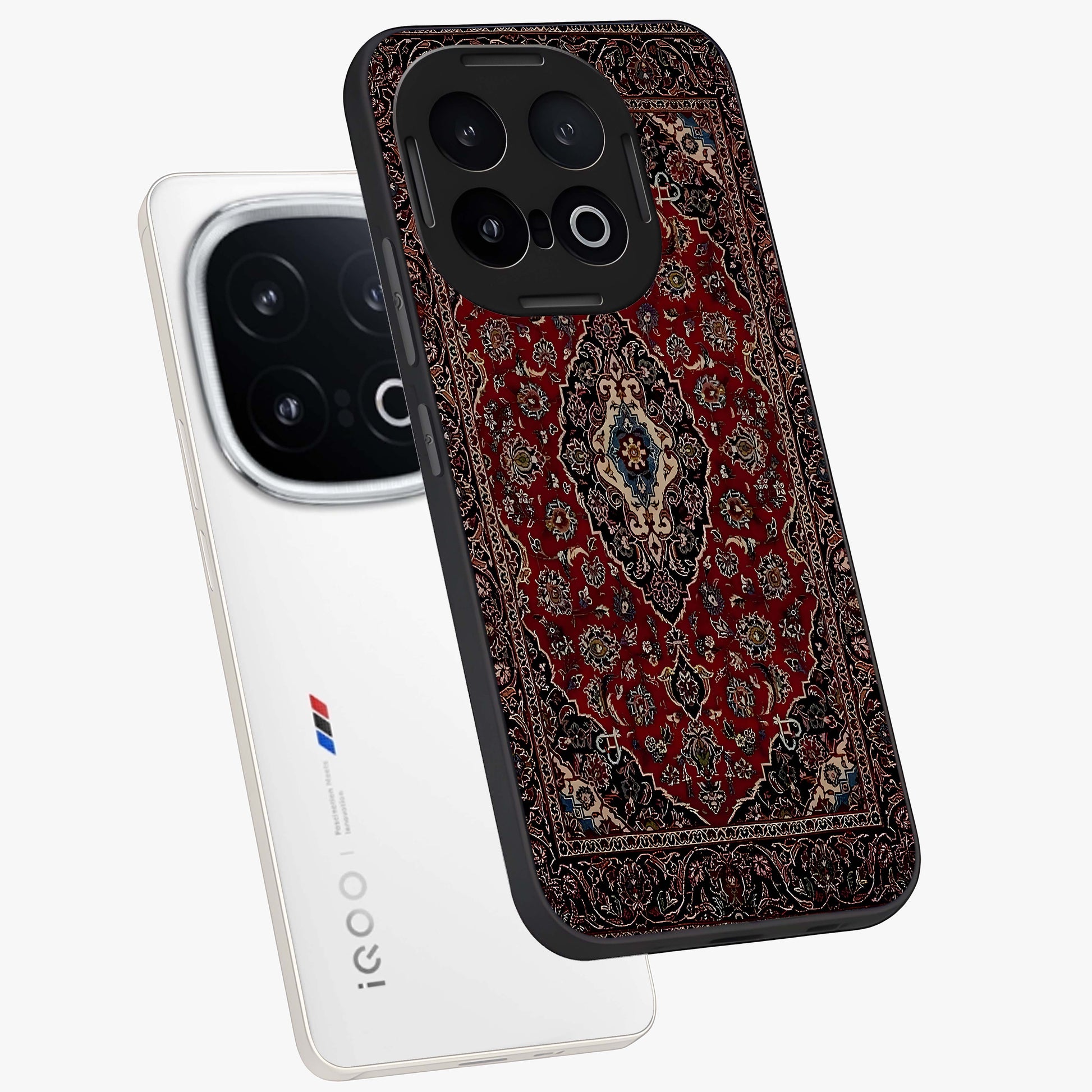 Heritage Carpet Royale Glass Case displayed in angled mockup highlighting intricate royal carpet design with heritage aesthetic.