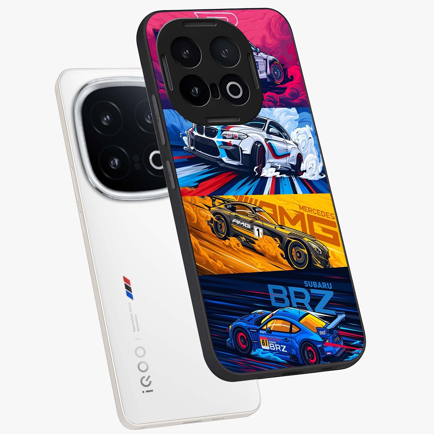 JDM Sports Car Glass Case displayed in angled mockup highlighting sleek Japanese racing car design with automotive aesthetic.