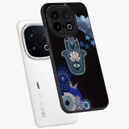 Mystic Hand Aura Glass Case displayed in angled mockup highlighting magical aura design with spiritual aesthetic style.