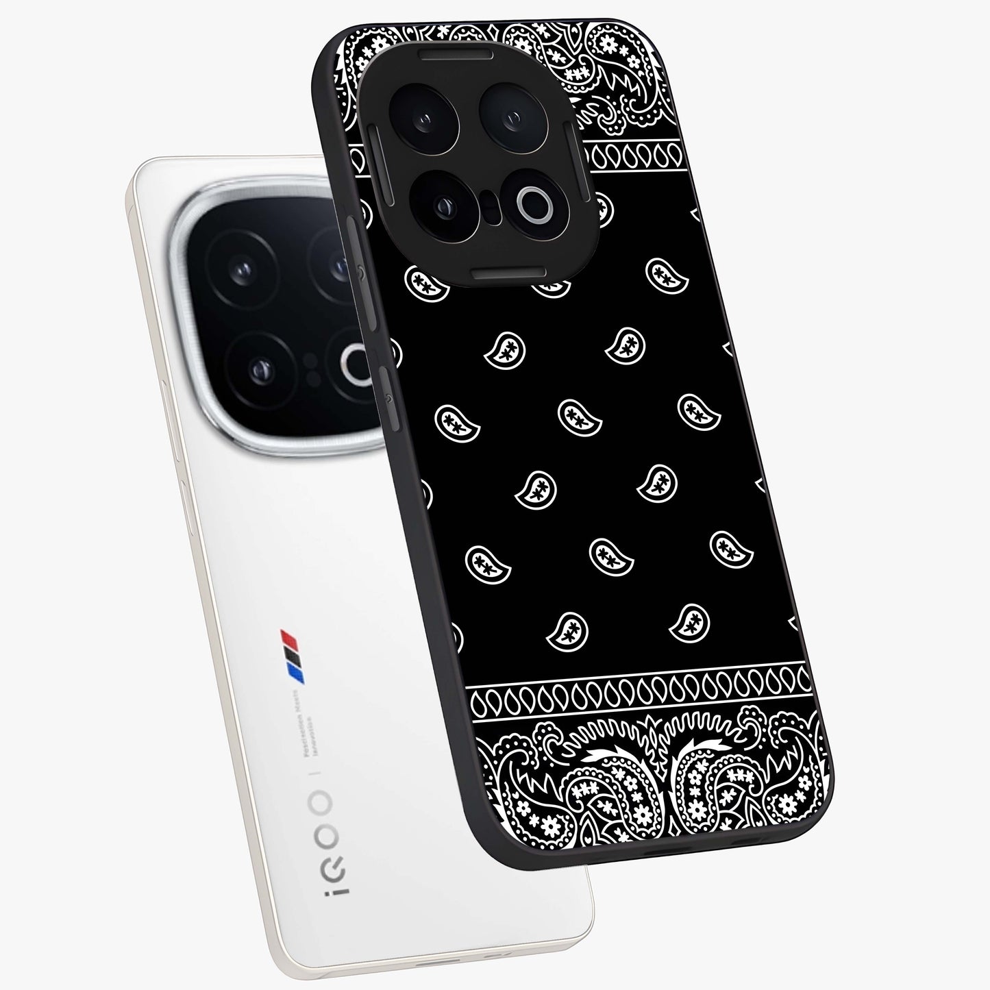Retro Rebel Threads Glass Case displayed in angled mockup highlighting retro inspired graphic design with rebellious aesthetic.