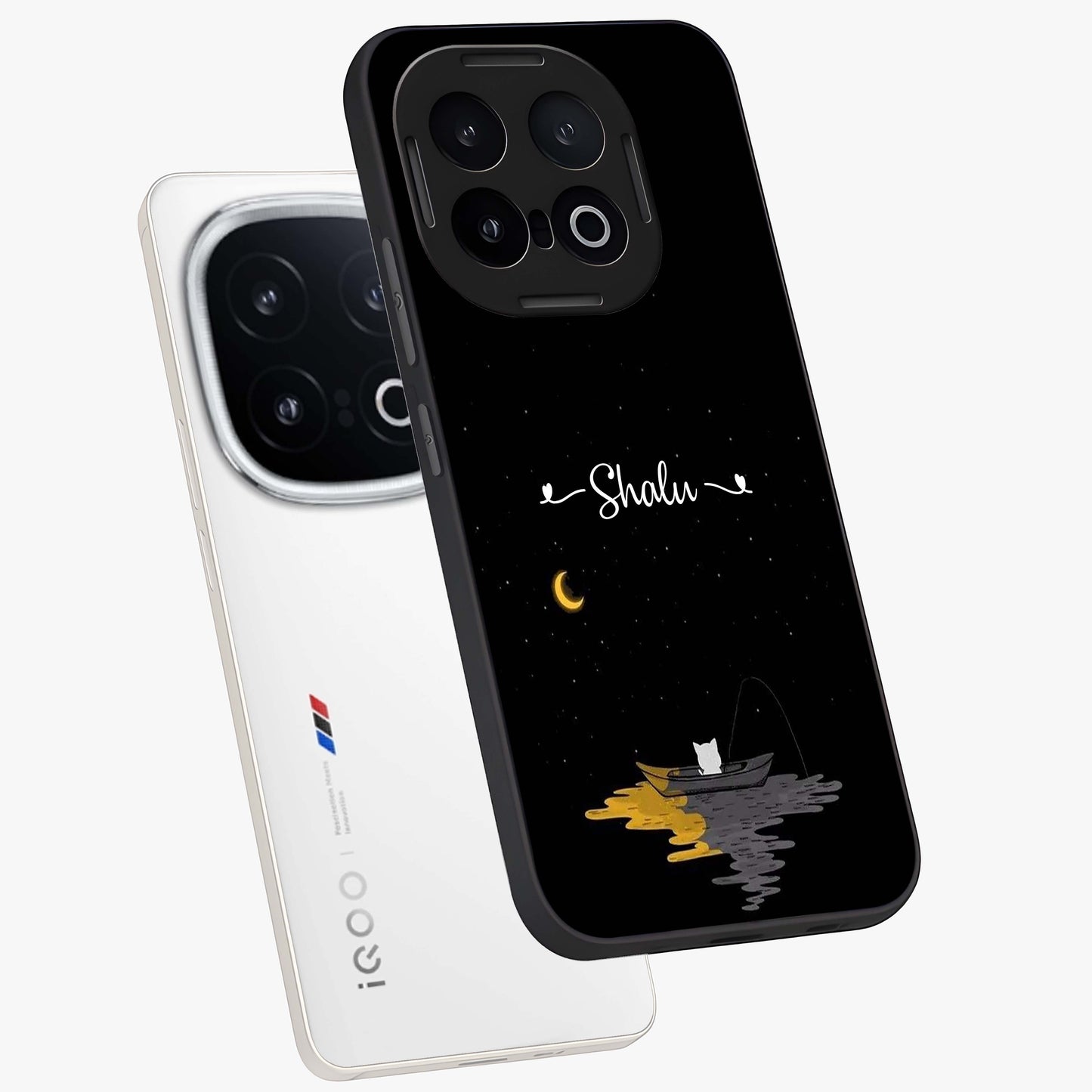 Silent Night Row Glass Case displayed in angled mockup highlighting peaceful evening design with dreamy night aesthetic.