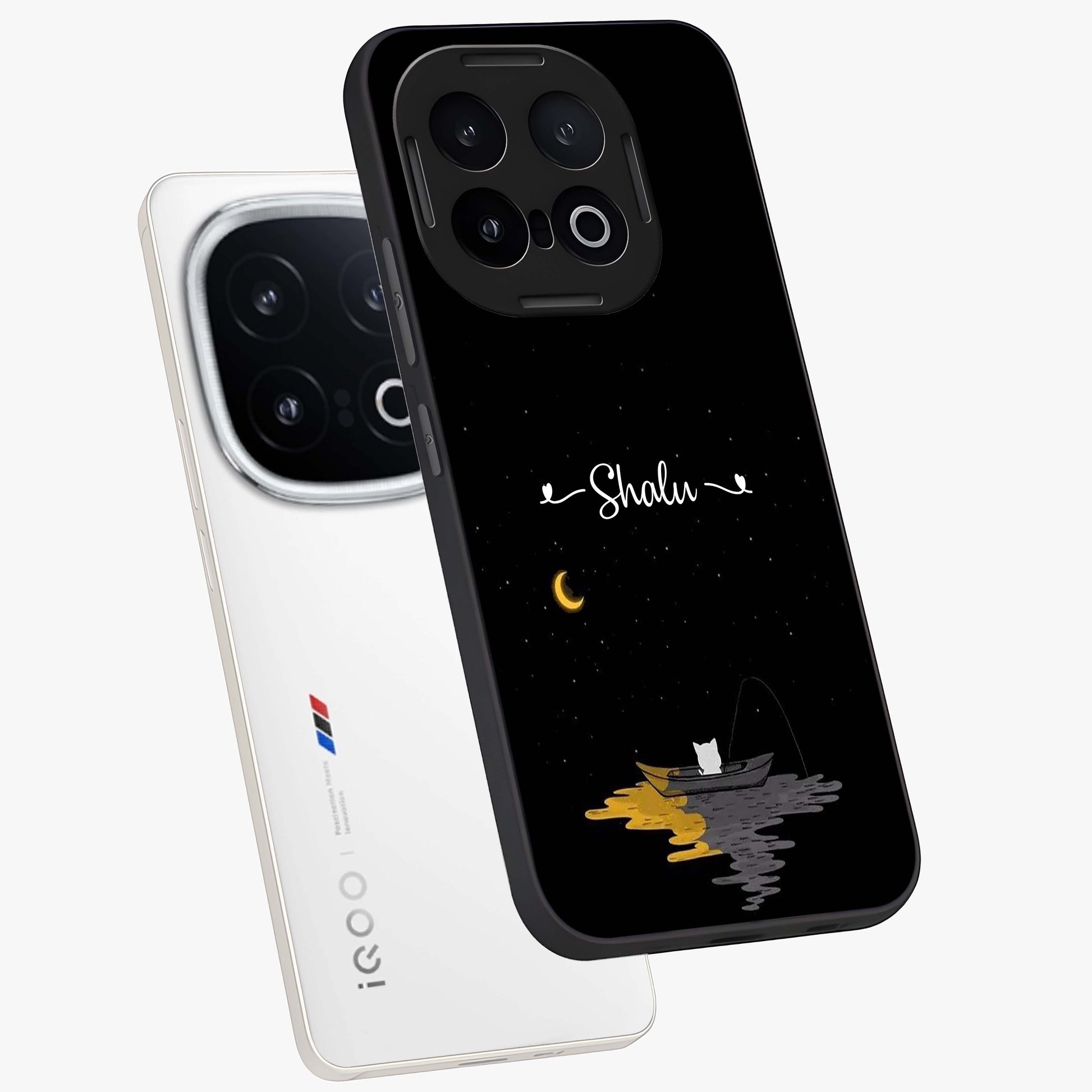 Silent Night Row Glass Case displayed in angled mockup highlighting peaceful evening design with dreamy night aesthetic.