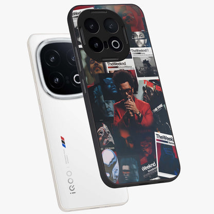 The Weeknd Glass Case displayed in angled mockup highlighting stylish pop culture inspired design with modern aesthetic.