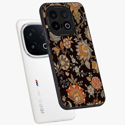 Vintage Floral Dream Glass Case displayed in angled mockup highlighting elegant vintage flower design with soft aesthetic style.