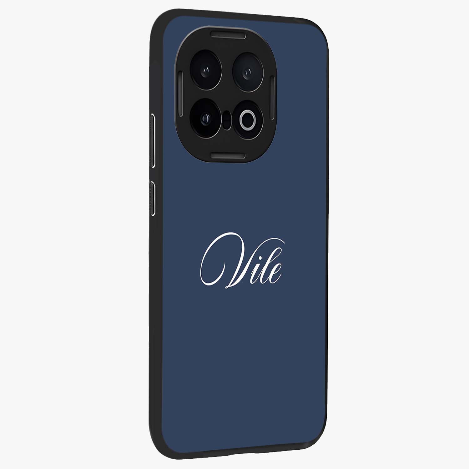 Blue Vintage Floral Pattern Glass Case displayed in angled mockup highlighting classic blue floral pattern and retro aesthetic design.
