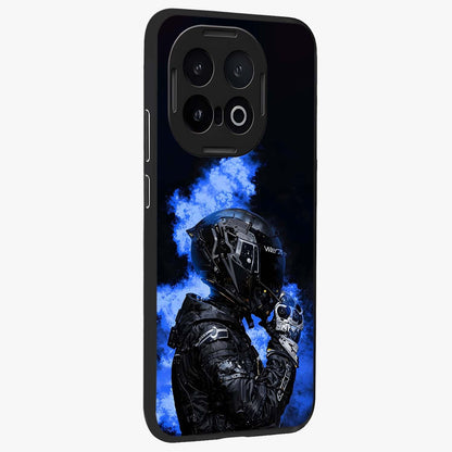 Cyber Sentinel Protocol Glass Case upright view showcasing advanced cyber sentinel artwork with futuristic tech theme.