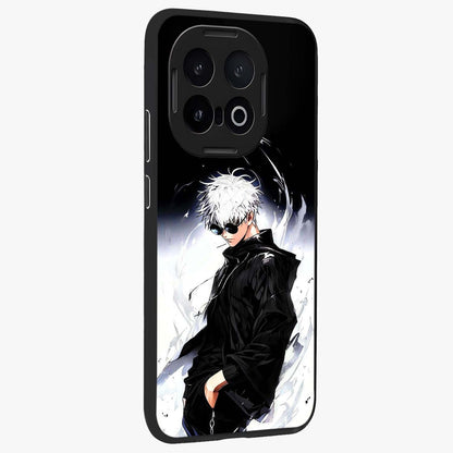Limitless Shadow King Glass Case upright view showcasing bold shadow warrior artwork with epic fantasy theme.