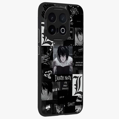 Midnight Chaos Mind Glass Case upright view showcasing expressive abstract artwork with bold dark theme.