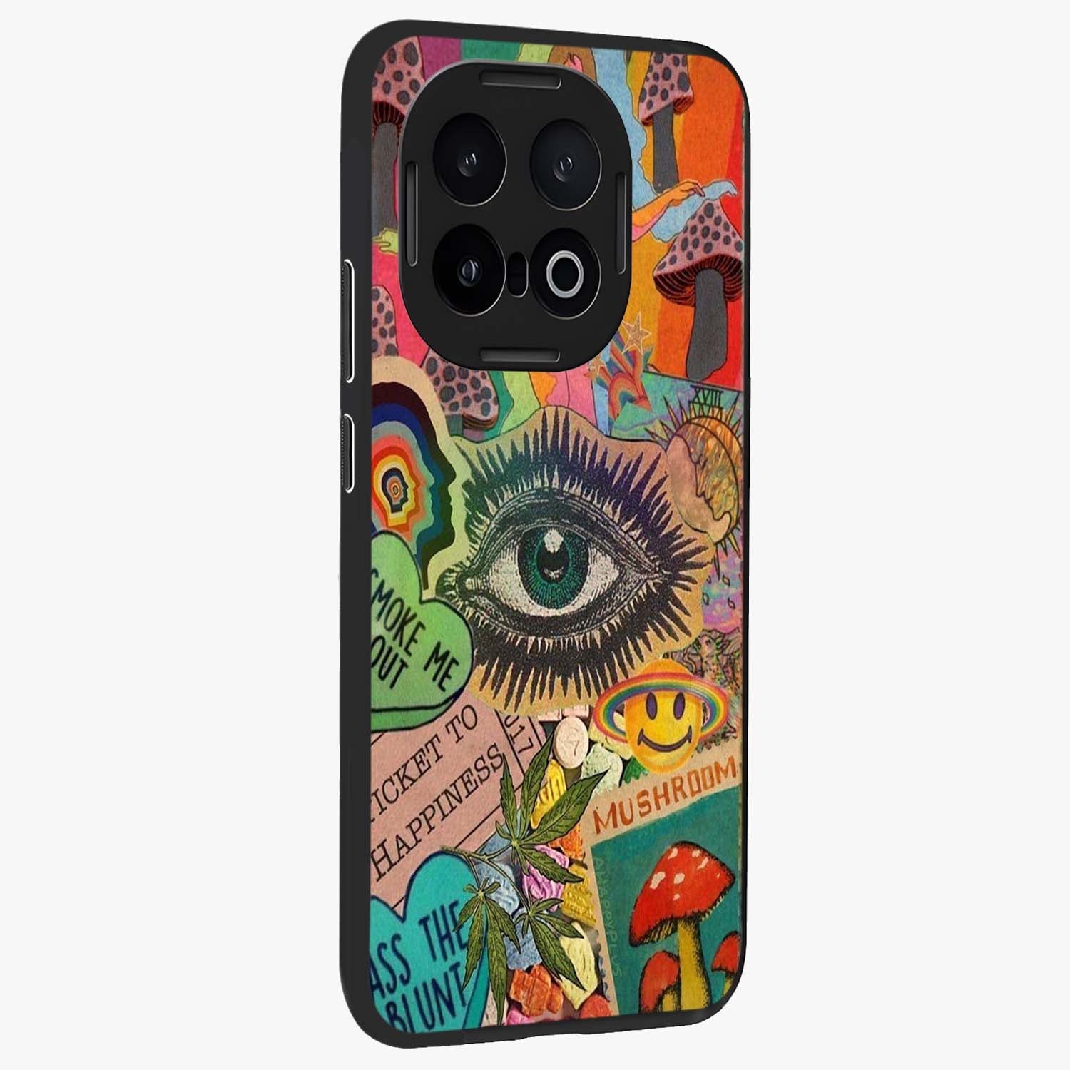 Mystic Eye Wonderland Glass Case upright view showcasing symbolic eye artwork with mysterious fantasy theme.