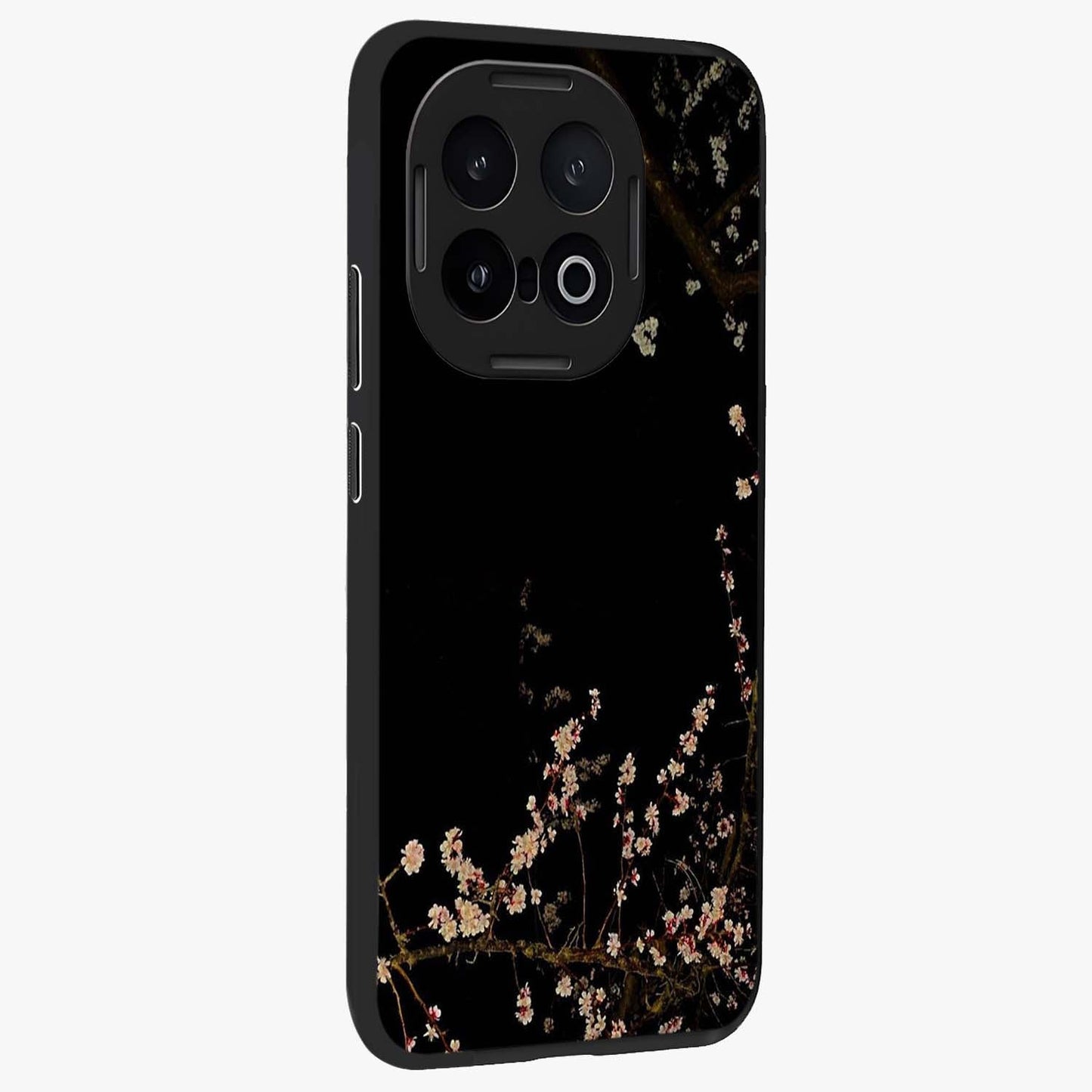 Petal Moon Light With Custom Name Glass Case upright view showcasing elegant floral moon artwork with personalized aesthetic.