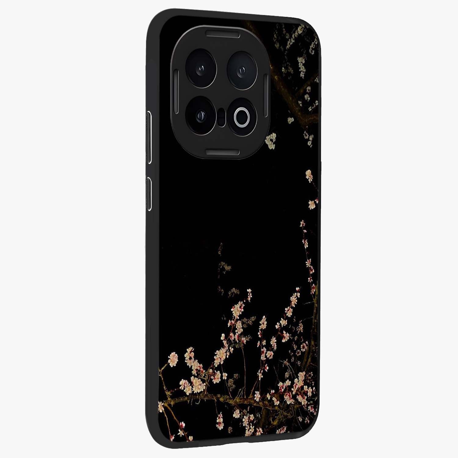 Petal Moon Light With Custom Name Glass Case upright view showcasing elegant floral moon artwork with personalized aesthetic.
