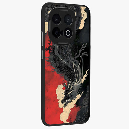 Shadow Dragon Fury Glass Case upright view showcasing intense dragon artwork with dramatic shadow theme.