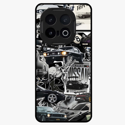 Aesthetic Dark Love Glass Case showing flat back view with dark romantic artwork and glossy glass finish.