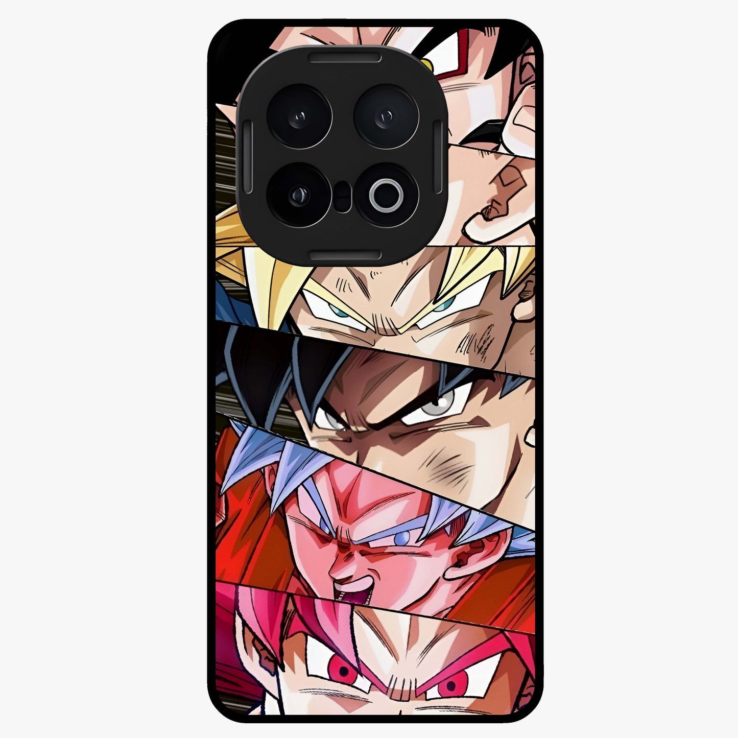 Anime Character Glass Case showing flat back view with vibrant anime artwork and glossy glass finish.