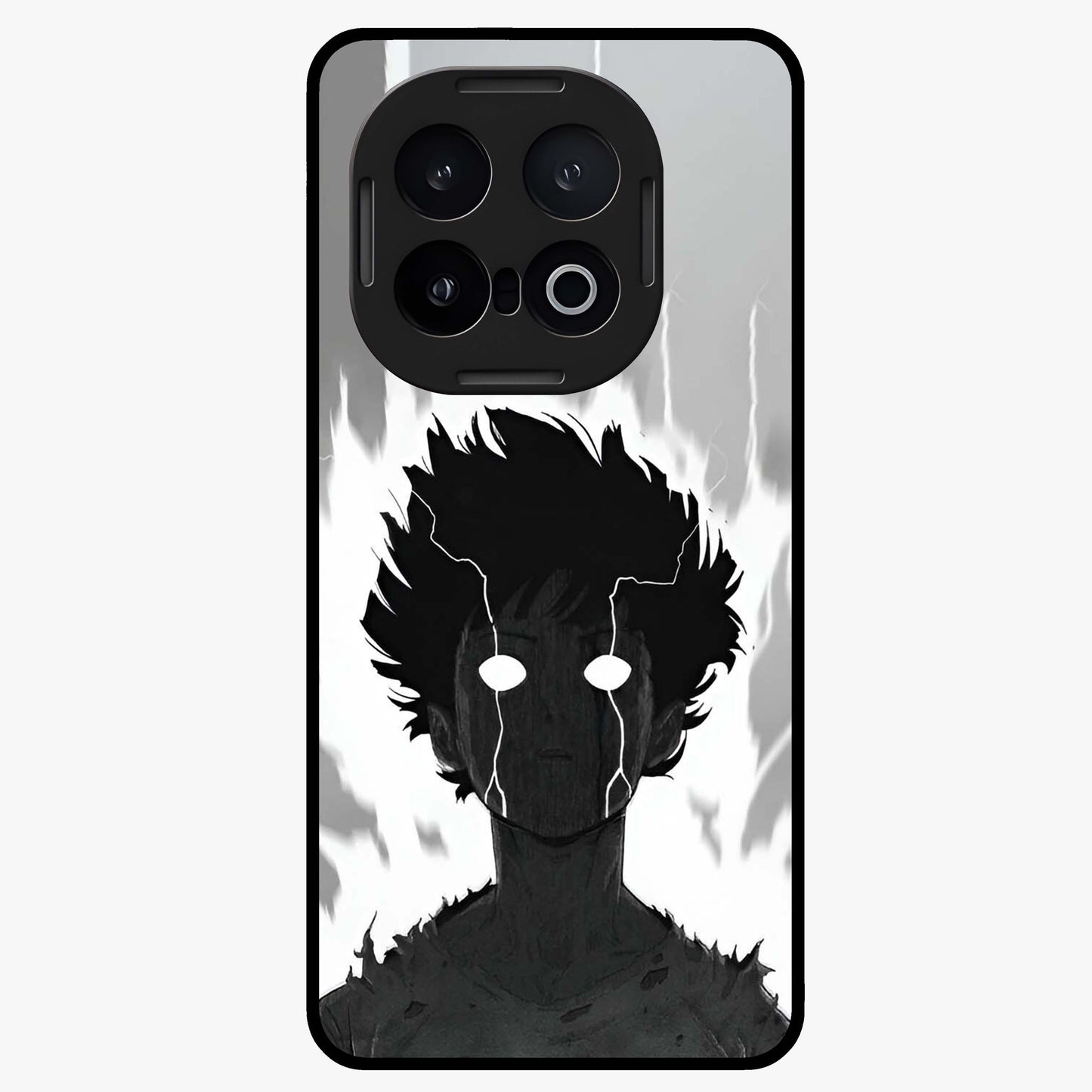 Awakened Inner Rage Glass Case showing flat back view with intense artistic artwork and glossy glass finish.