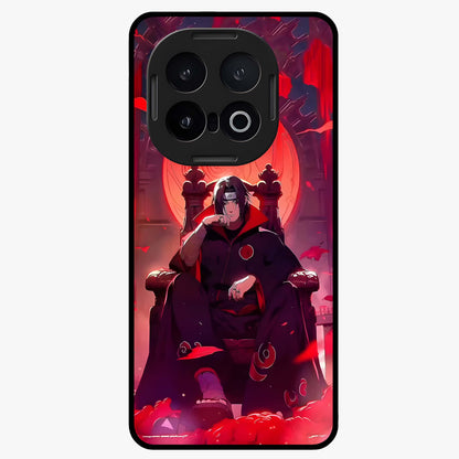 Blood Moon Sovereign Glass Case showing flat back view with mystical blood moon artwork and glossy glass finish.