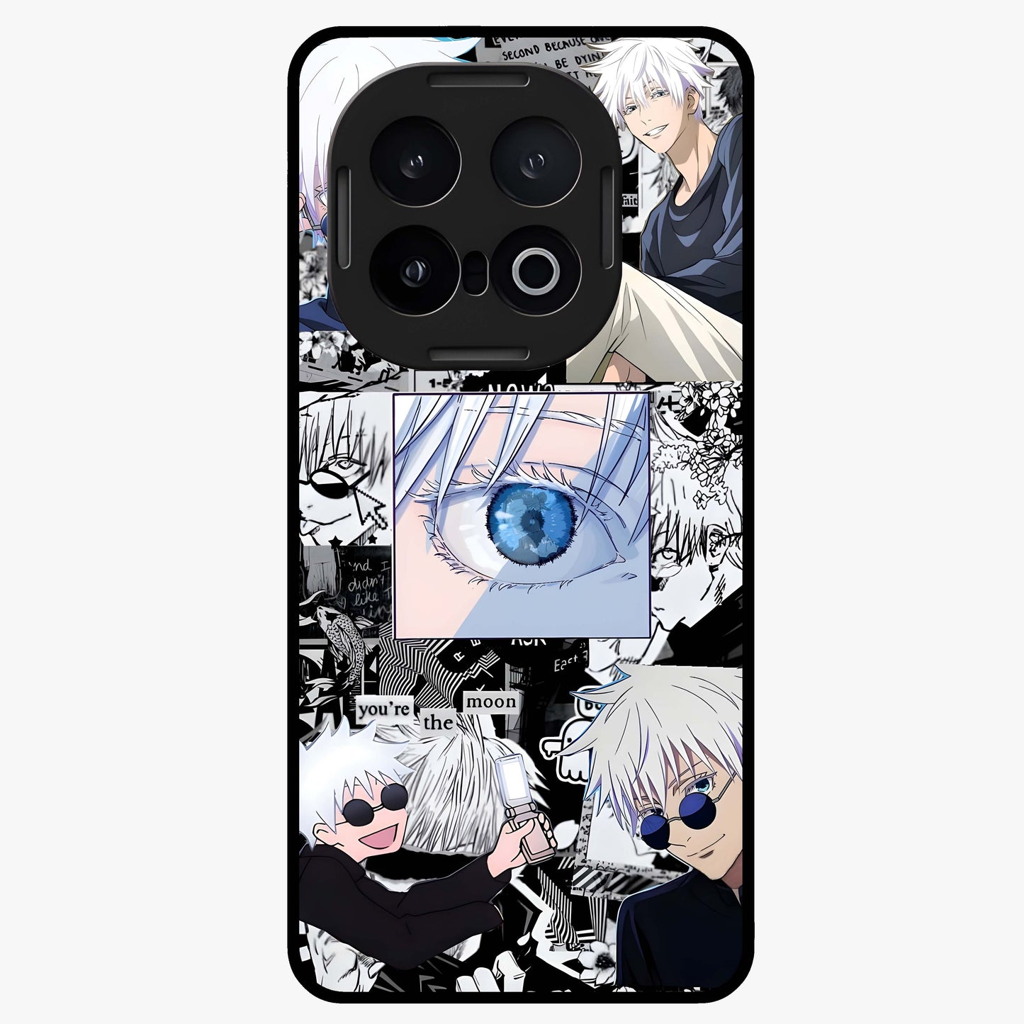 Infinity Sorcerer Chaos Glass Case showing flat back view with mystical sorcerer themed artwork and glossy glass finish.