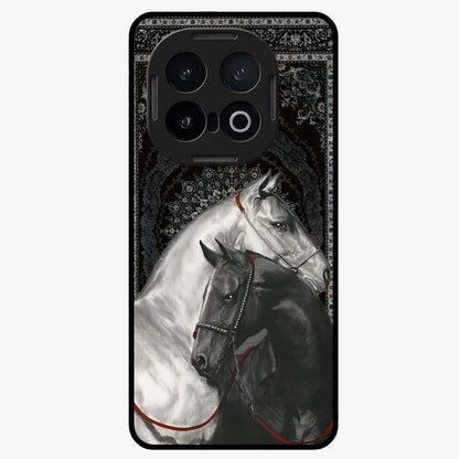 Majestic Ride Legacy Glass Case showing flat back view with powerful automotive inspired artwork and glossy glass finish.