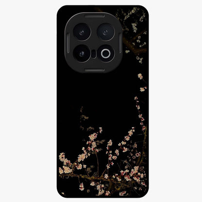 Petal Moon Light With Custom Name Glass Case showing flat back view with floral moonlight artwork and personalized name design.