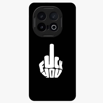 Rebel Mode On Glass Case showing flat back view with bold rebellious typography artwork and glossy glass finish.