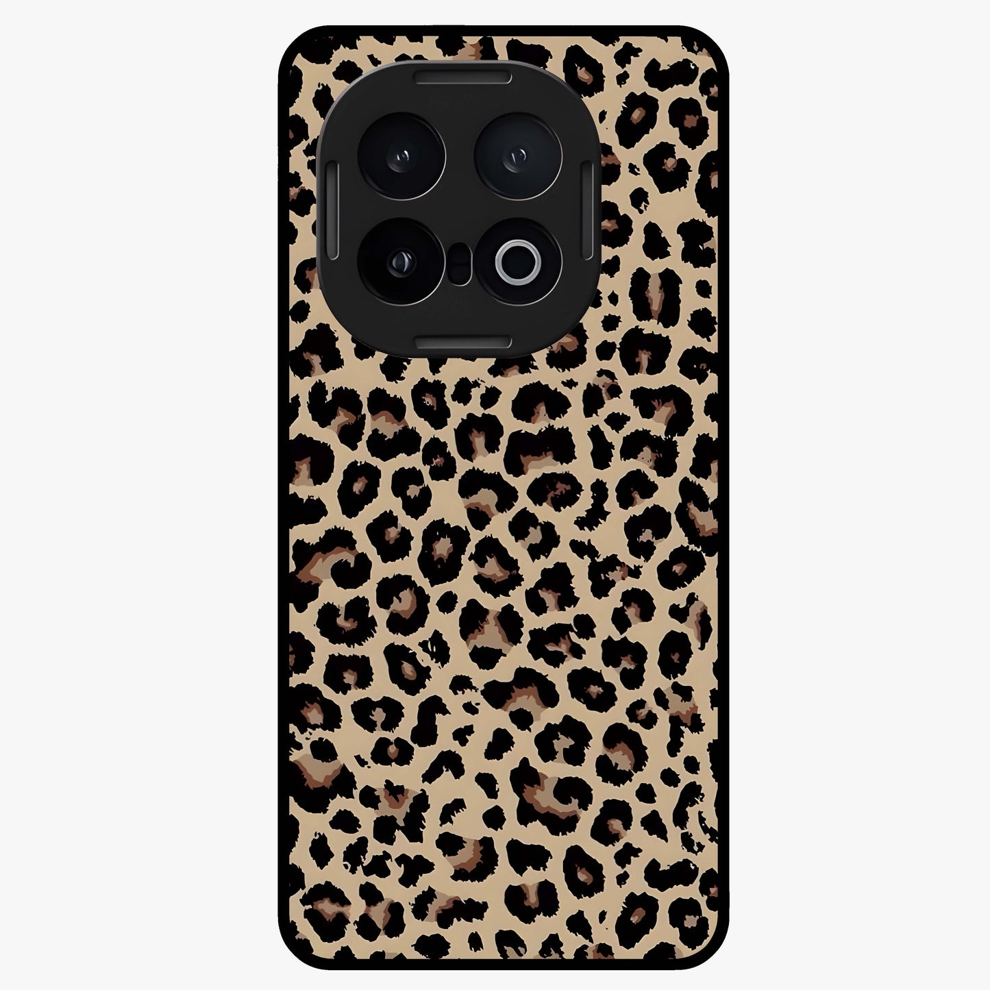 Savage Chic Pattern Glass Case showing flat back view with stylish patterned artwork and glossy glass finish.