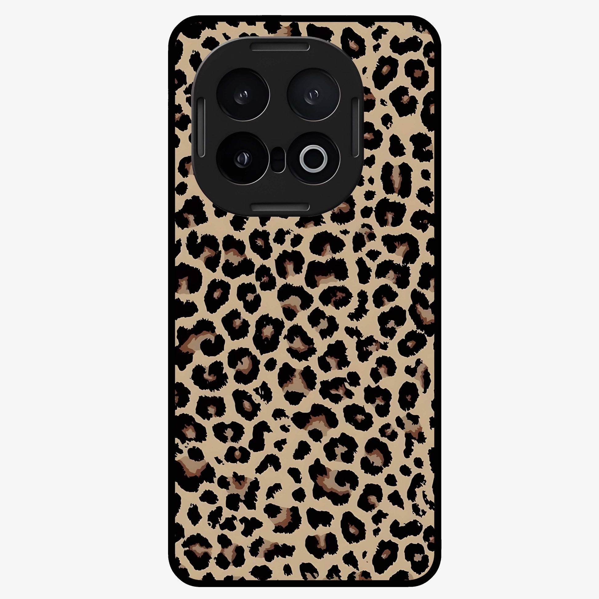 Savage Chic Pattern Glass Case showing flat back view with stylish patterned artwork and glossy glass finish.