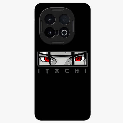 Scarlet Gaze Dominance Glass Case showing flat back view with striking red themed artwork and glossy glass finish.