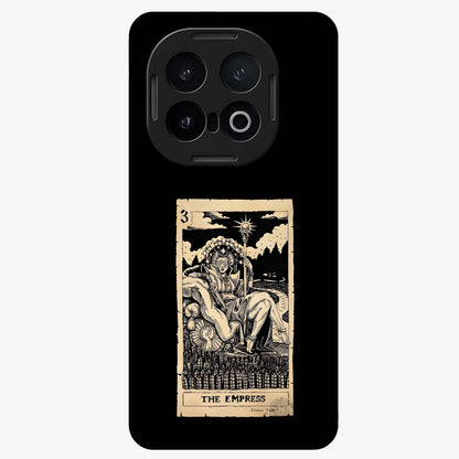 The Empress Glass Case showing flat back view with regal feminine artwork and glossy glass finish.