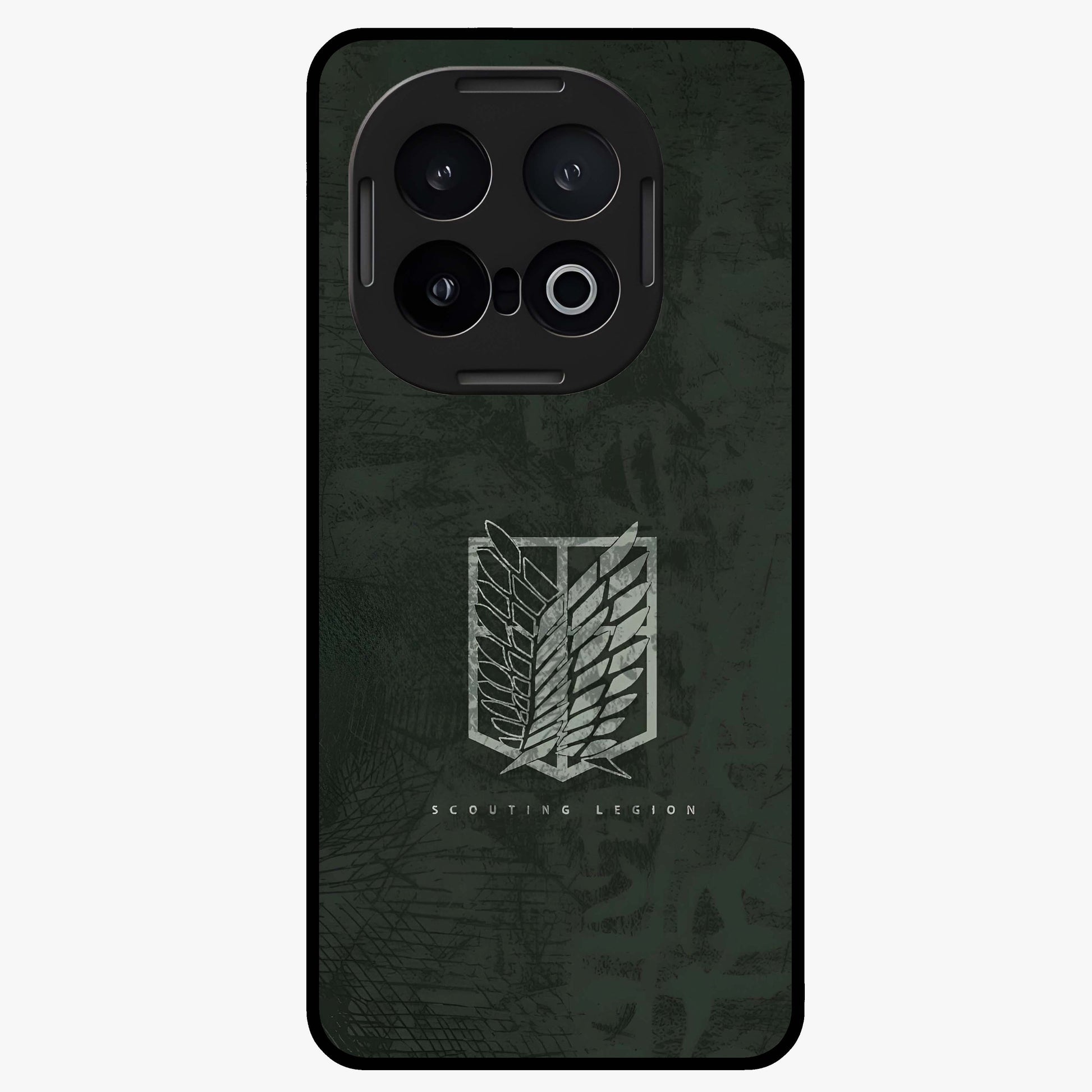 Wings Of Freedom Glass Case showing flat back view with symbolic wings artwork and glossy glass finish.
