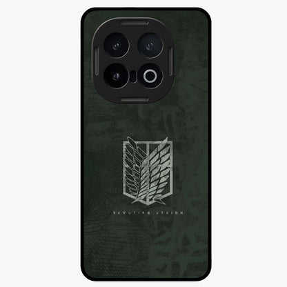 Wings Of Freedom Glass Case showing flat back view with symbolic wings artwork and glossy glass finish.