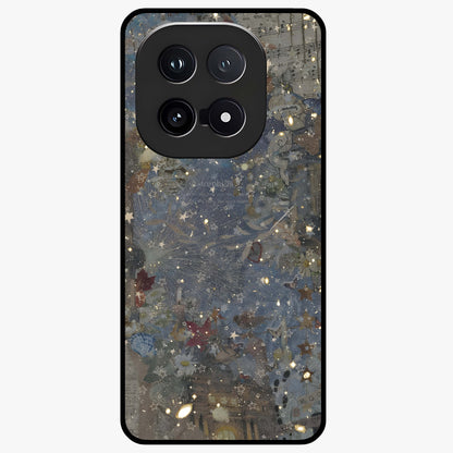 Aesthetic Astrolophia Glass Case showing flat back view with dreamy aesthetic design and glossy glass finish.