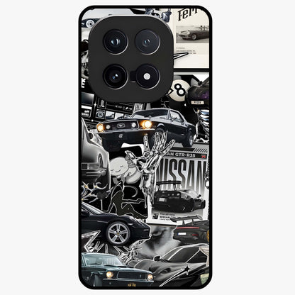 Aesthetic Dark Love Glass Case showing flat back view with dark romantic artwork and glossy glass finish.