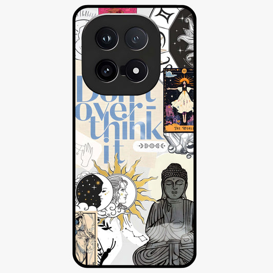 Ethereal Thoughts Glass Case showing flat back view with dreamy artistic artwork and glossy glass finish.