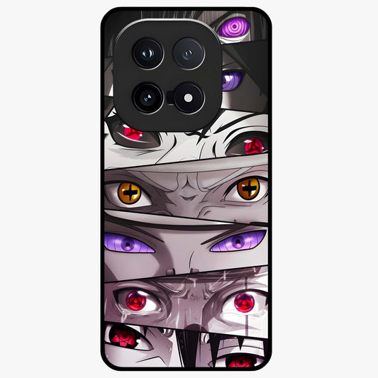 Eyes of Destiny Glass Case showing flat back view with striking eye themed artwork and glossy glass finish.