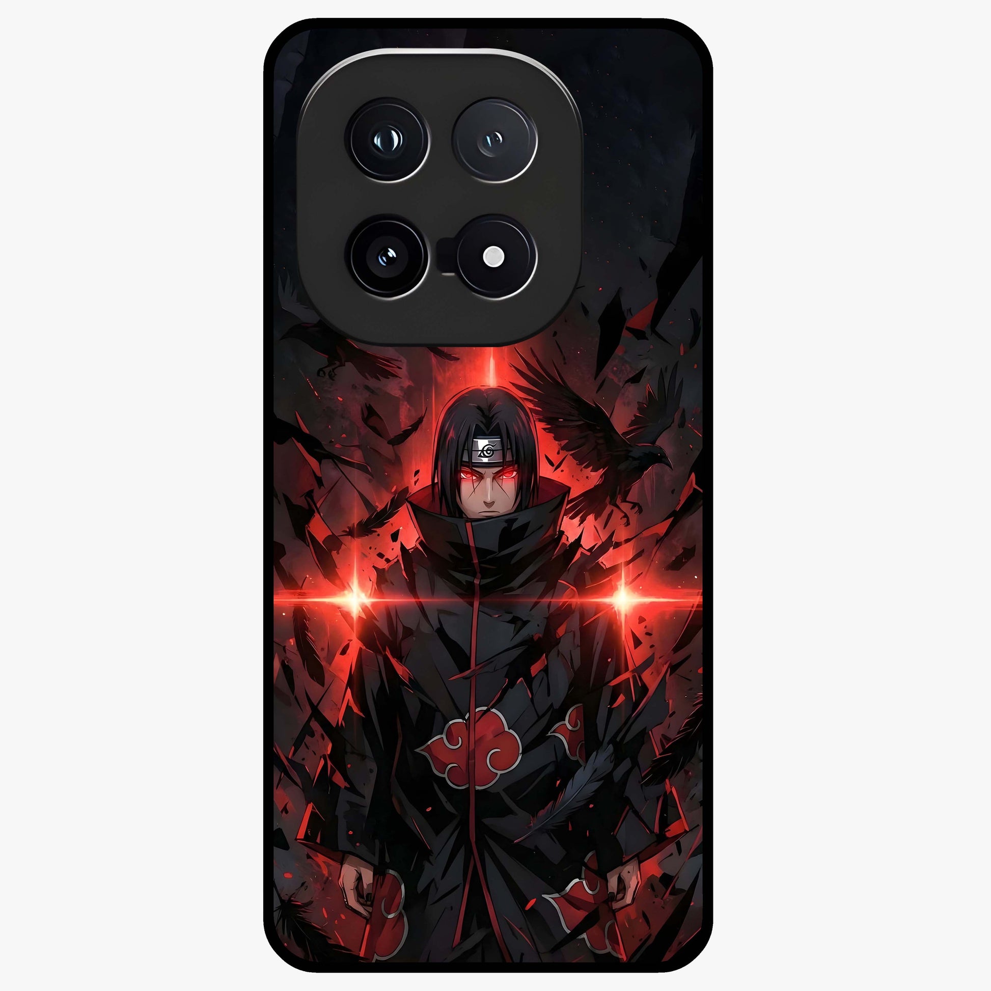 Focus Mode On Glass Case showing flat back view with bold motivational typography design and glossy glass finish.
