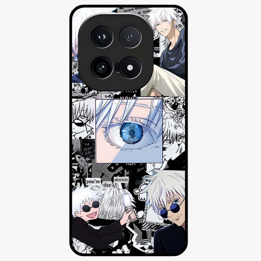 Infinity Sorcerer Chaos Glass Case showing flat back view with mystical sorcerer themed artwork and glossy glass finish.