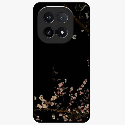 Petal Moon Light With Custom Name Glass Case showing flat back view with floral moonlight artwork and personalized name design.