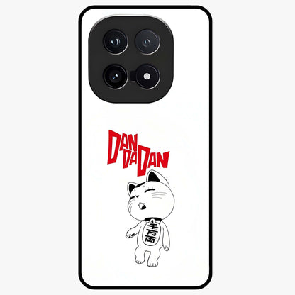 Playful Spirit Charm Glass Case showing flat back view with cheerful charm themed artwork and glossy glass finish.