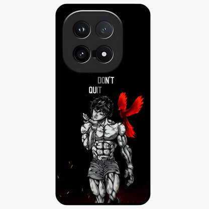 Rise Beyond Limits Glass Case showing flat back view with motivational typography artwork and glossy glass finish.