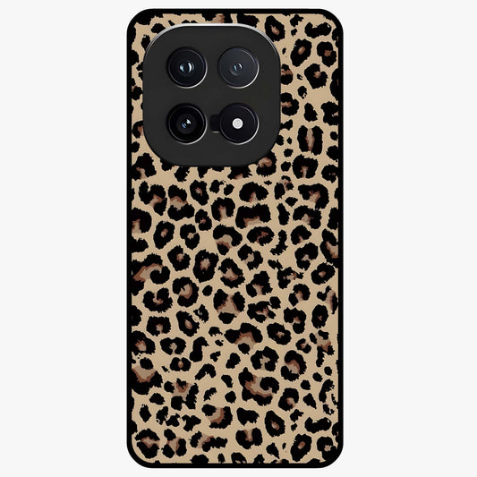 Savage Chic Pattern Glass Case showing flat back view with stylish patterned artwork and glossy glass finish.
