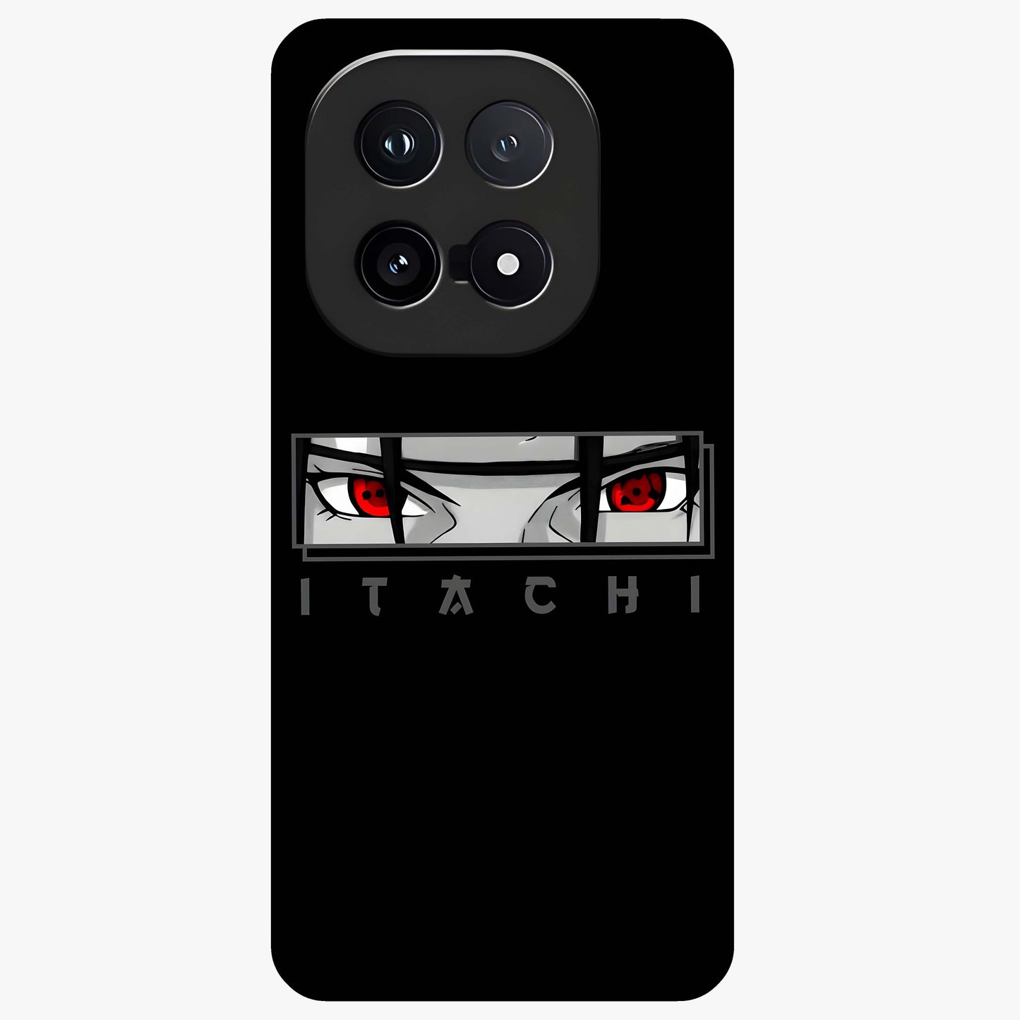 Scarlet Gaze Dominance Glass Case showing flat back view with striking red themed artwork and glossy glass finish.