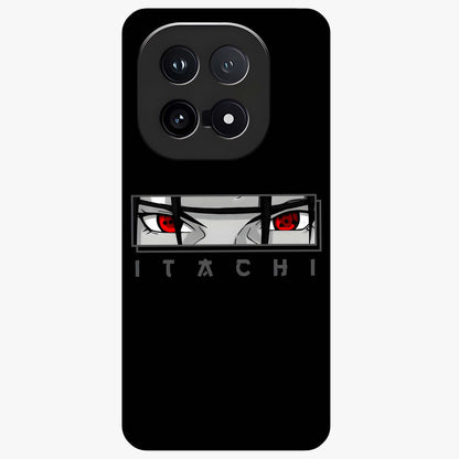Scarlet Gaze Dominance Glass Case showing flat back view with striking red themed artwork and glossy glass finish.