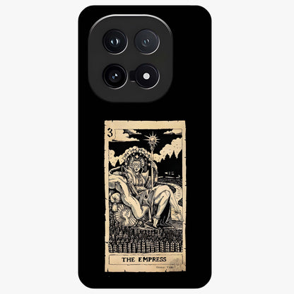 The Empress Glass Case showing flat back view with regal feminine artwork and glossy glass finish.