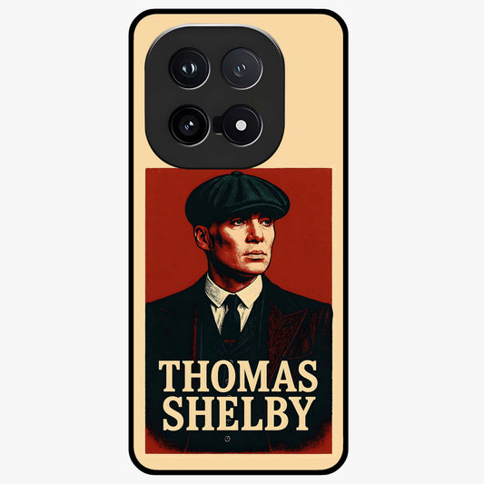 Vintage Mafia Authority Glass Case showing flat back view with bold vintage mafia inspired artwork and glossy glass finish.