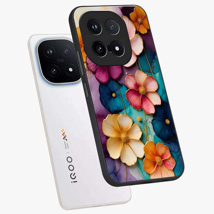 Artlyn Grace Flower Pattern Glass Case displayed in angled mockup highlighting delicate flower pattern design and smooth glass surface.