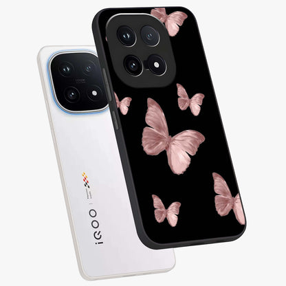 Butterfly Pattern Glass Case displayed in angled mockup highlighting delicate butterfly design and aesthetic pattern style.