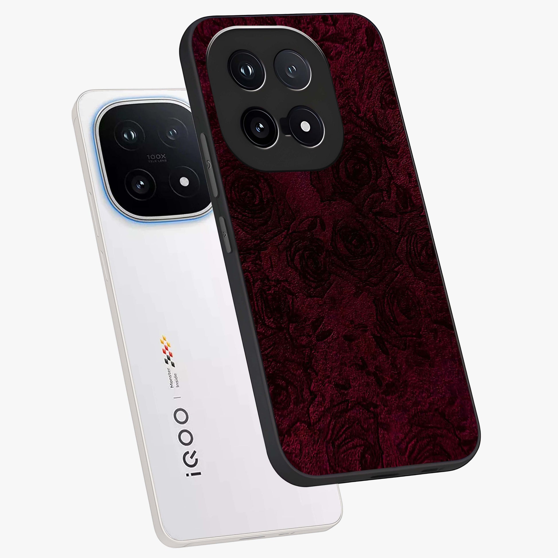 Crimson Fade Flow Glass Case displayed in angled mockup highlighting smooth gradient design with modern aesthetic style.