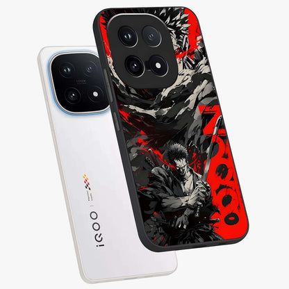Demon Sword Resolve Glass Case displayed in angled mockup highlighting powerful demon sword illustration with dark fantasy aesthetic.