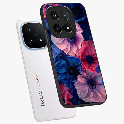 Flower Paper Art Pattern Glass Case displayed in angled mockup highlighting layered paper flower design with artistic aesthetic.