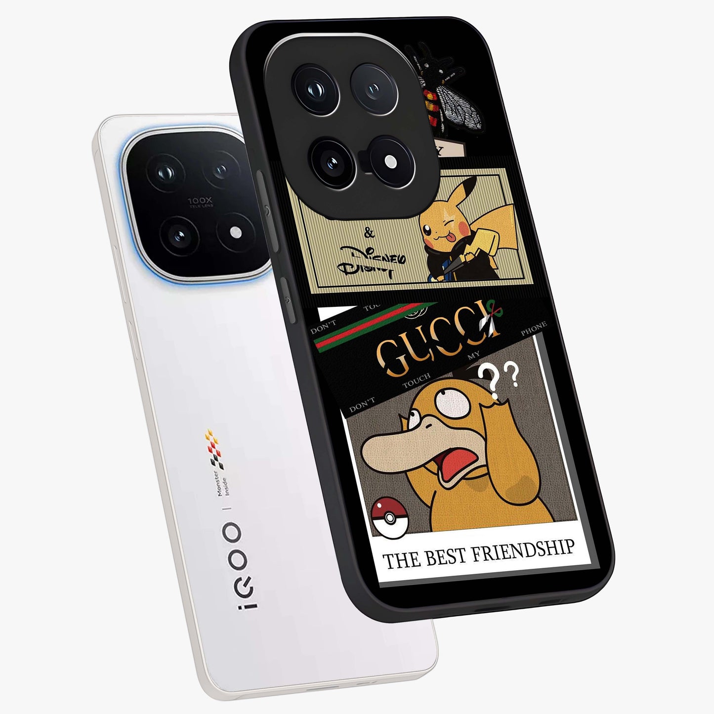 Gucci Play Mashup Glass Case displayed in angled mockup highlighting stylish fashion mashup design with bold aesthetic.